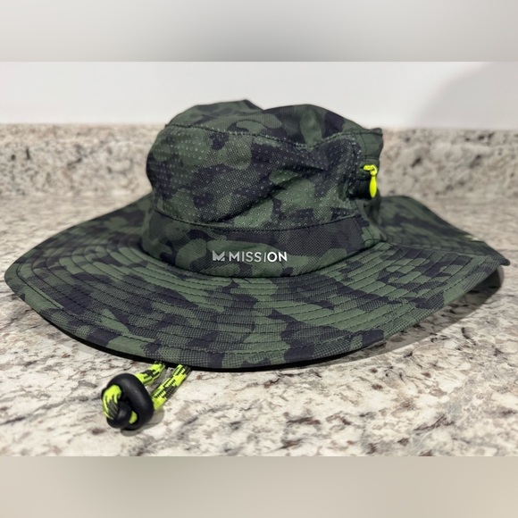 Mission COOLING ANYWHERE BOONIE BUCKET HAT Green Camouflage OSFM - Picture 2 of 7